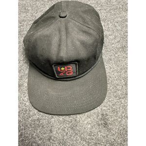 LRG Black Hat Snap Back Flat Bill Adult Size OSFM Hat skateboard Cap